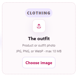 Step 2: Upload a Clear Reference of the Clothing